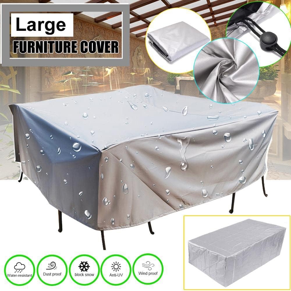 Su Geçirmez Dış Mekan Mobilya Kılıfı Silver XL 350x260x70cm, Premium Kalite