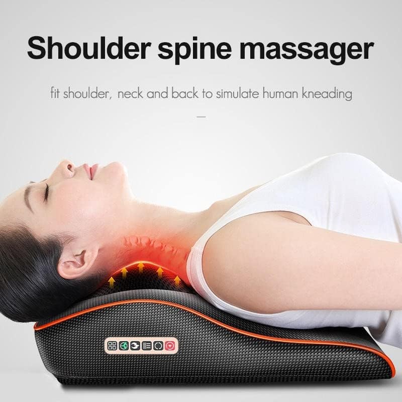 Shiatsu Sırt ve Boyun Masajı Yastığı, Servikal Omurga Ağrısı Giderici, 8D Masaj