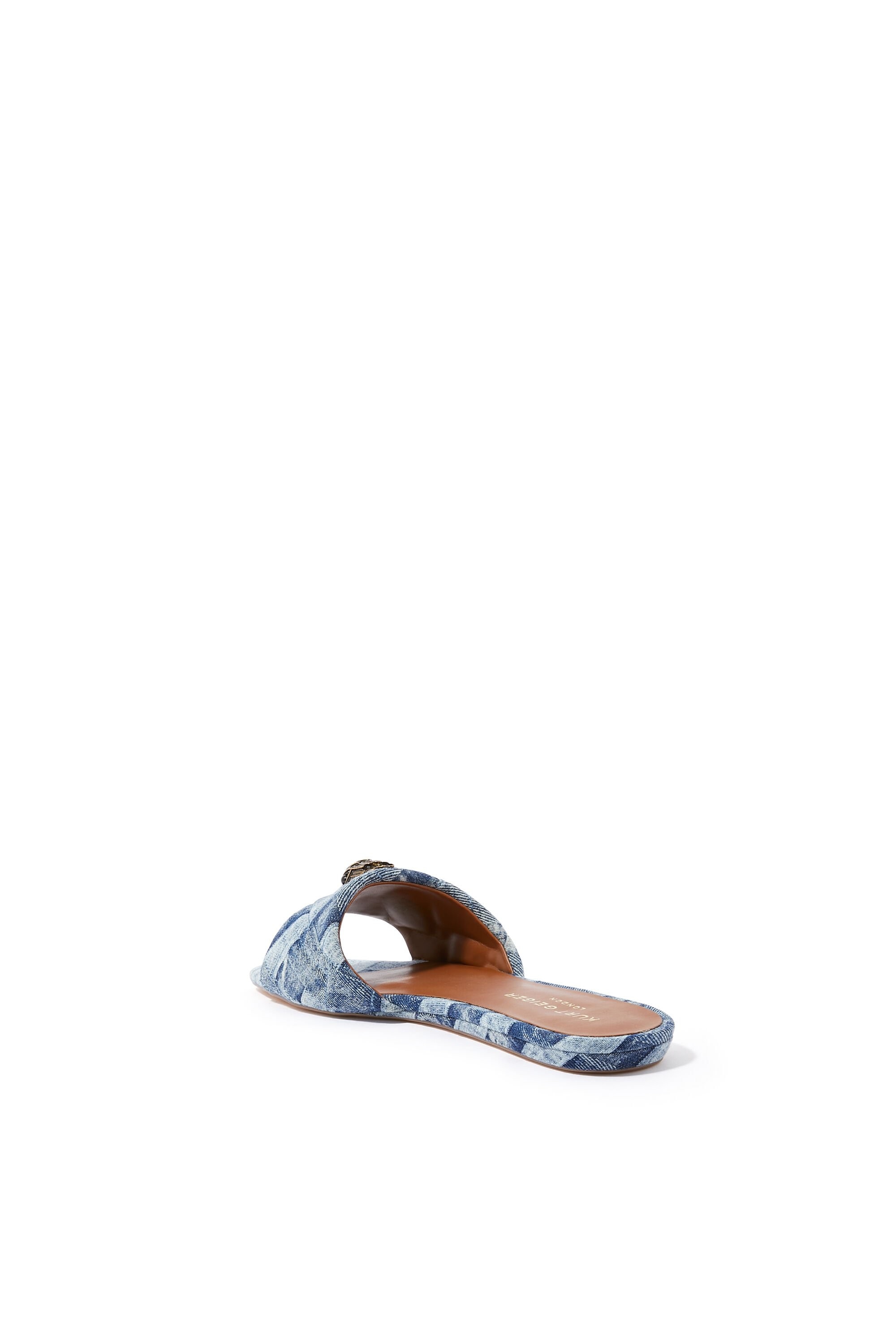 Kensington Denim Flat Sandals, Rahat ve Şık