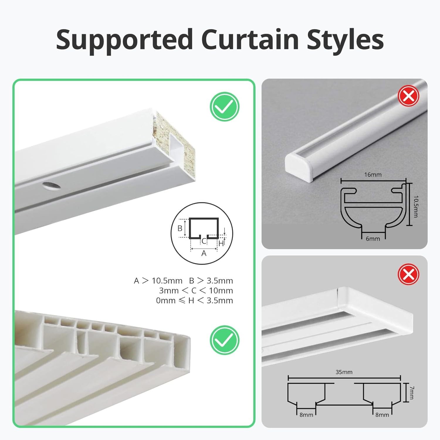 Curtain 3 U-Rail Akıllı Perde Motoru, Bluetooth ve Uygulama Kontrollü