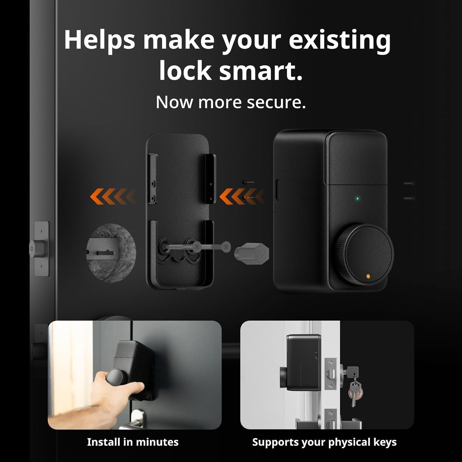 Smart Lock Pro, Anahtarsız Elektronik Akıllı Kapı Kilidi, Alexa ve Matter Destekli