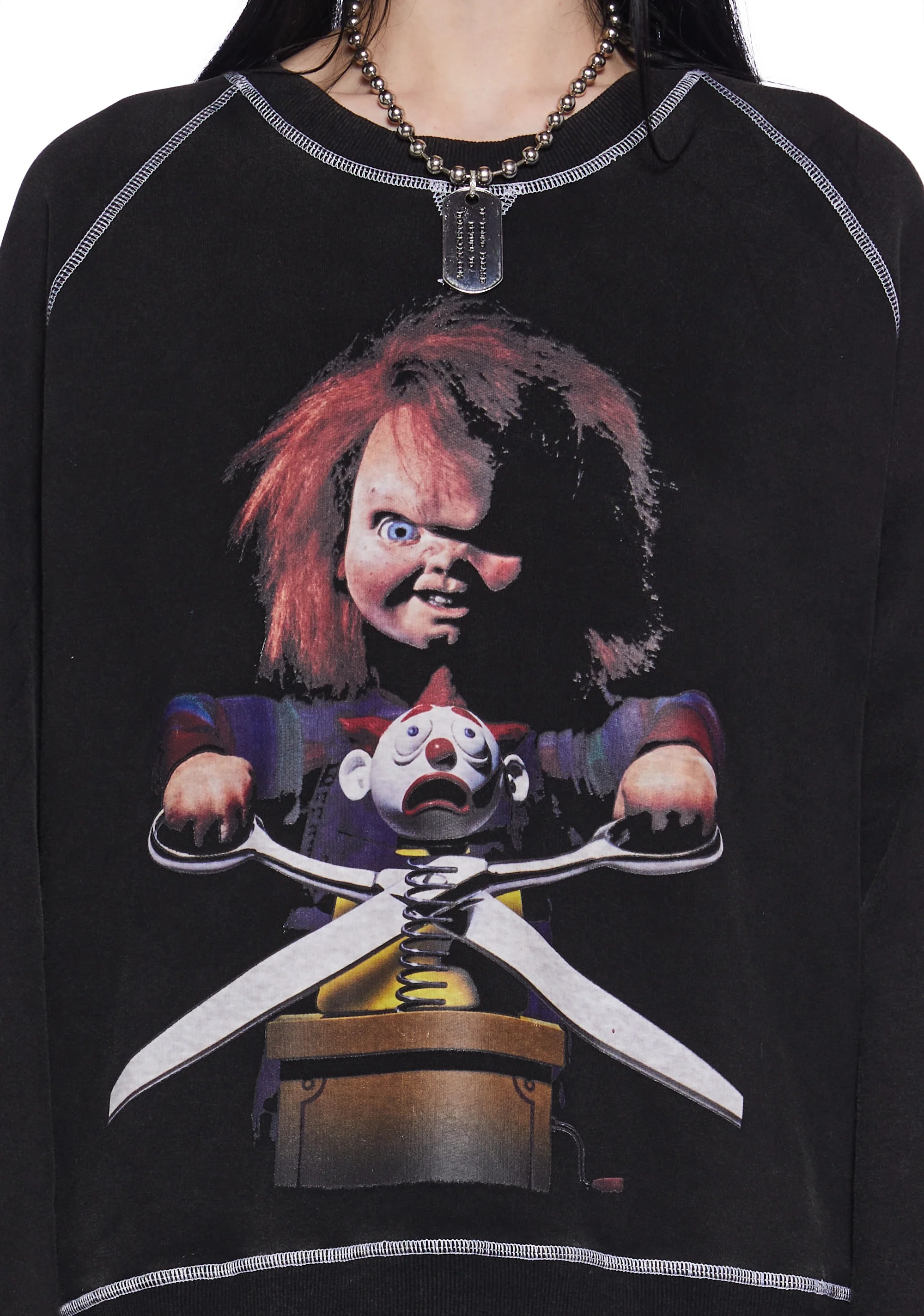 It's Child's Play Büyük Boy Sweatshirt - Chucky Grafik Tasarım