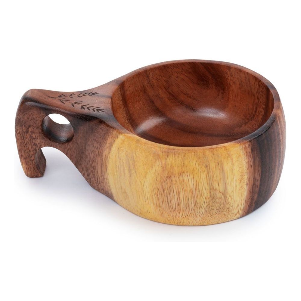 Kuksa Ahşap İçecek Kupası 16 Oz - Kahverengi