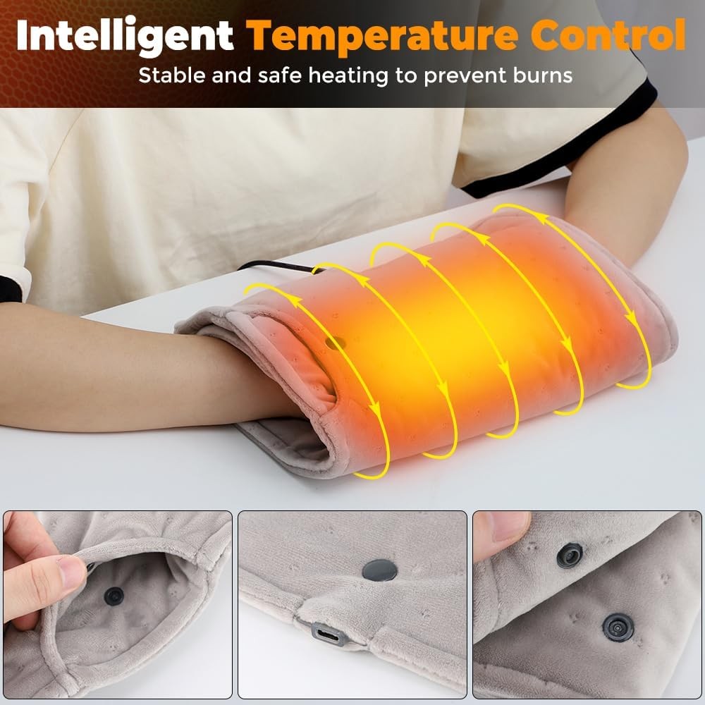 Elektrikli Isıtma Pedi USB Şarjlı El Isıtıcısı 55°C Sabit Sıcaklık Kristal Süper Yumuşak Malzeme