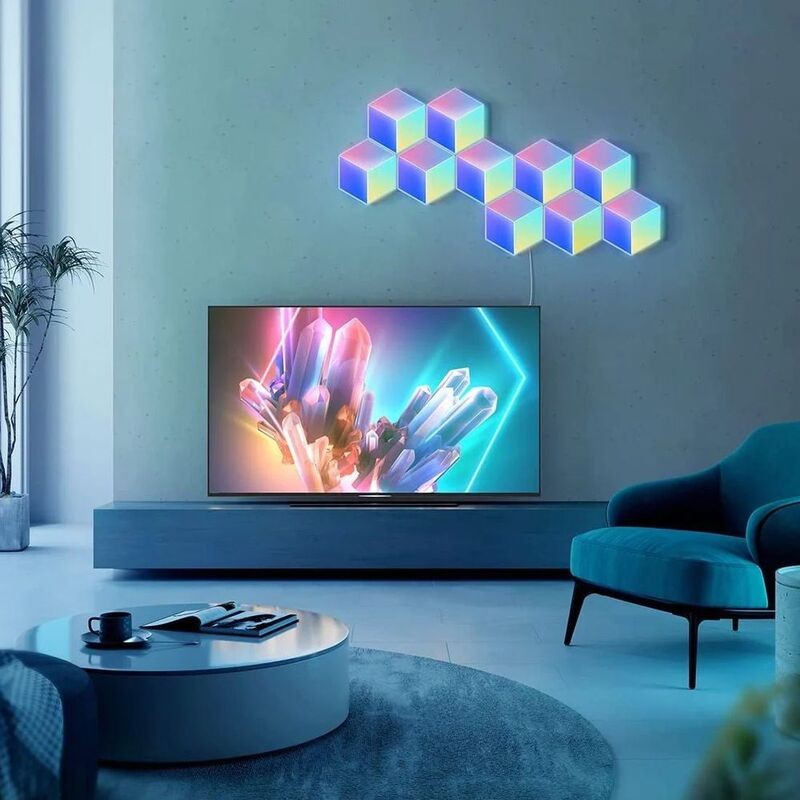 Glide Hexa Pro LED Işık Panelleri (10 Panel) RGBIC 3D Aydınlatma ve Akıllı Kontrol