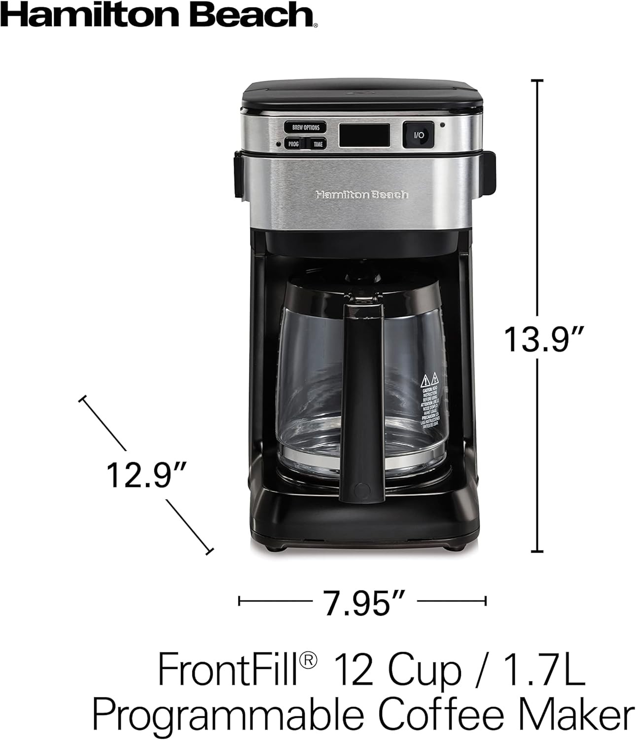 FrontFill® 12 Cup Programlanabilir Kahve Makinesi, 1.7L, 950W