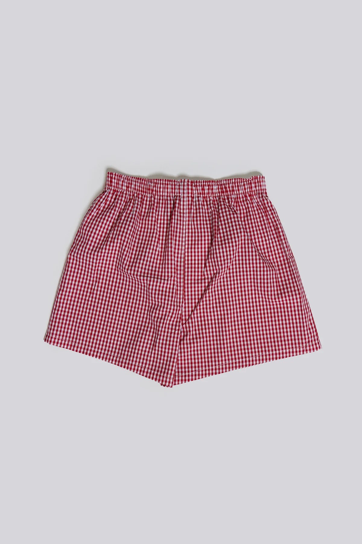 Kırmızı Gingham Baskılı Boxer – Rahat ve Şık