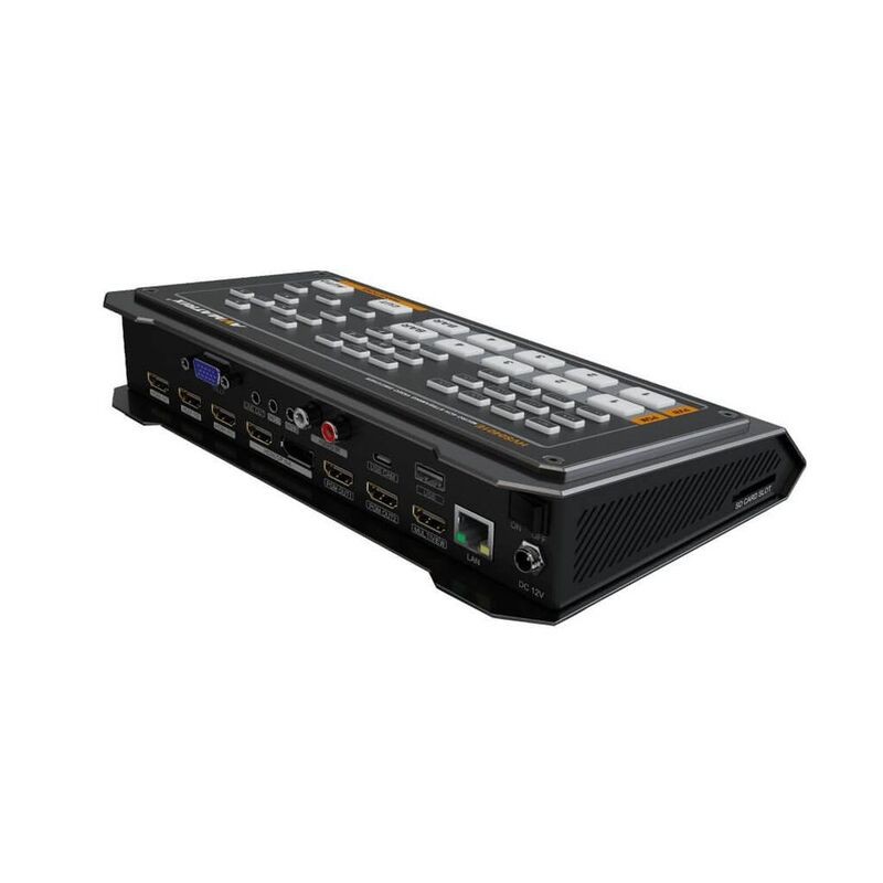 HVS0401E 4CH HDMI/DP Video Switcher Panel Canlı Yayın Kaydı İçin, Siyah