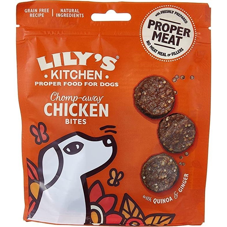 Tavuk Lokmaları 70g - Chomp-Away Chicken Bites, Lezzetli ve Tahılsız Köpek Ödülü