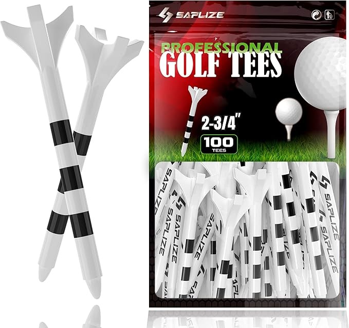 Plastik Golf Çayları - 100 Adet, 70 mm, Azaltılmış Sürtünme ve Yan Dönme