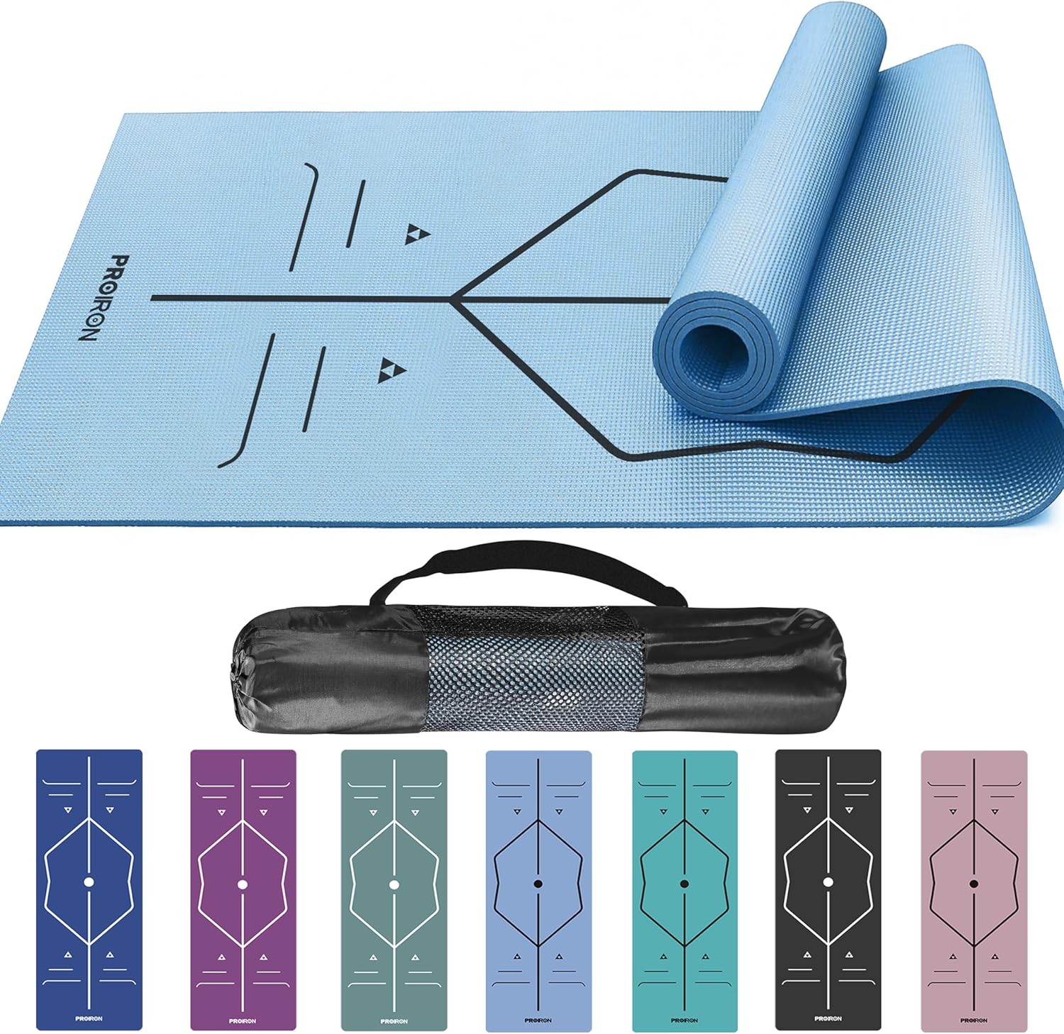 Alignment System Pilates & Yoga Matı, Taşıma Çantası ile 1730 x 610 x 4mm