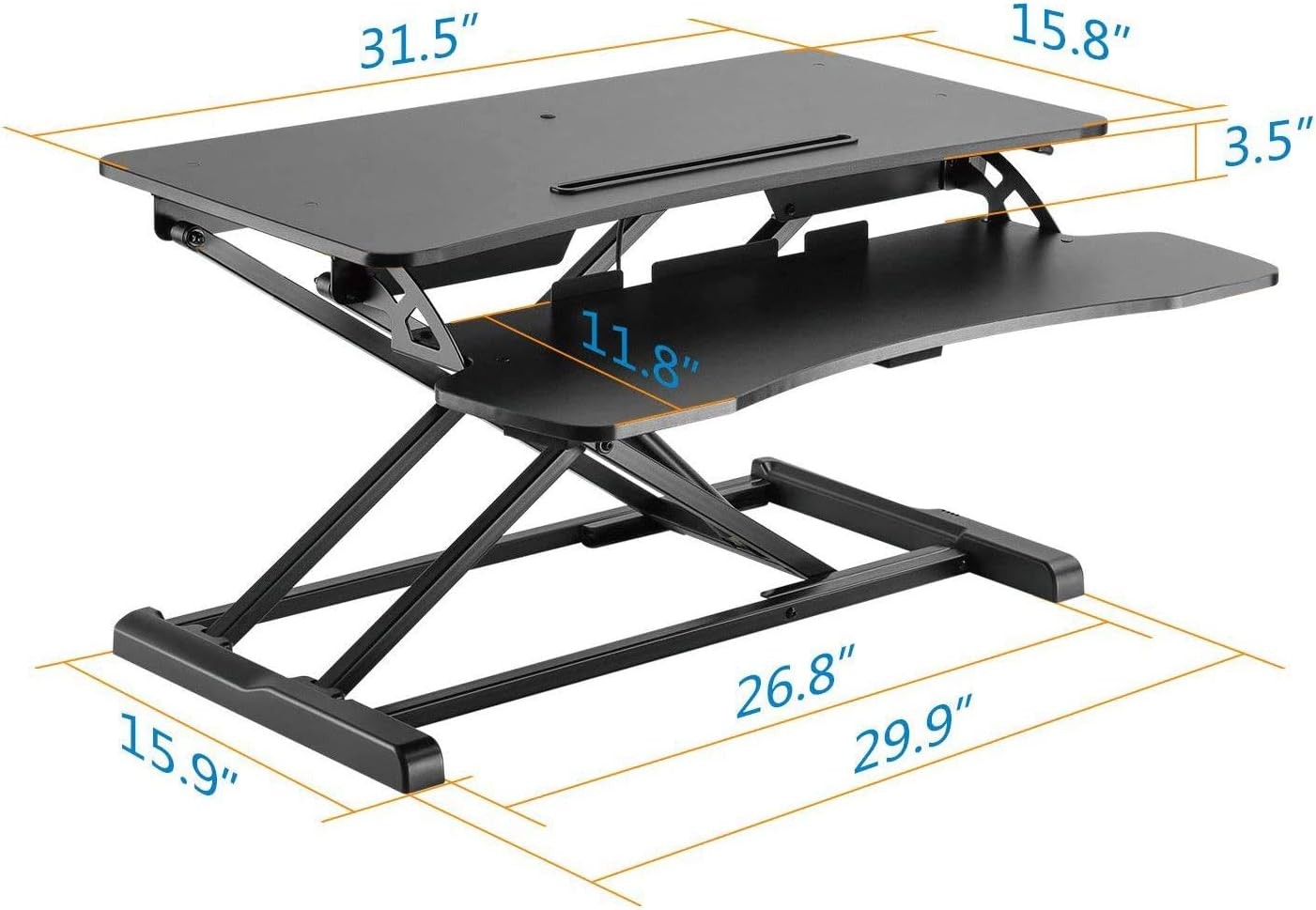 Ayakta Çalışma Masası Yüksekliği Ayarlanabilir Gazlı Yaylı Ergonomik İş İstasyonu