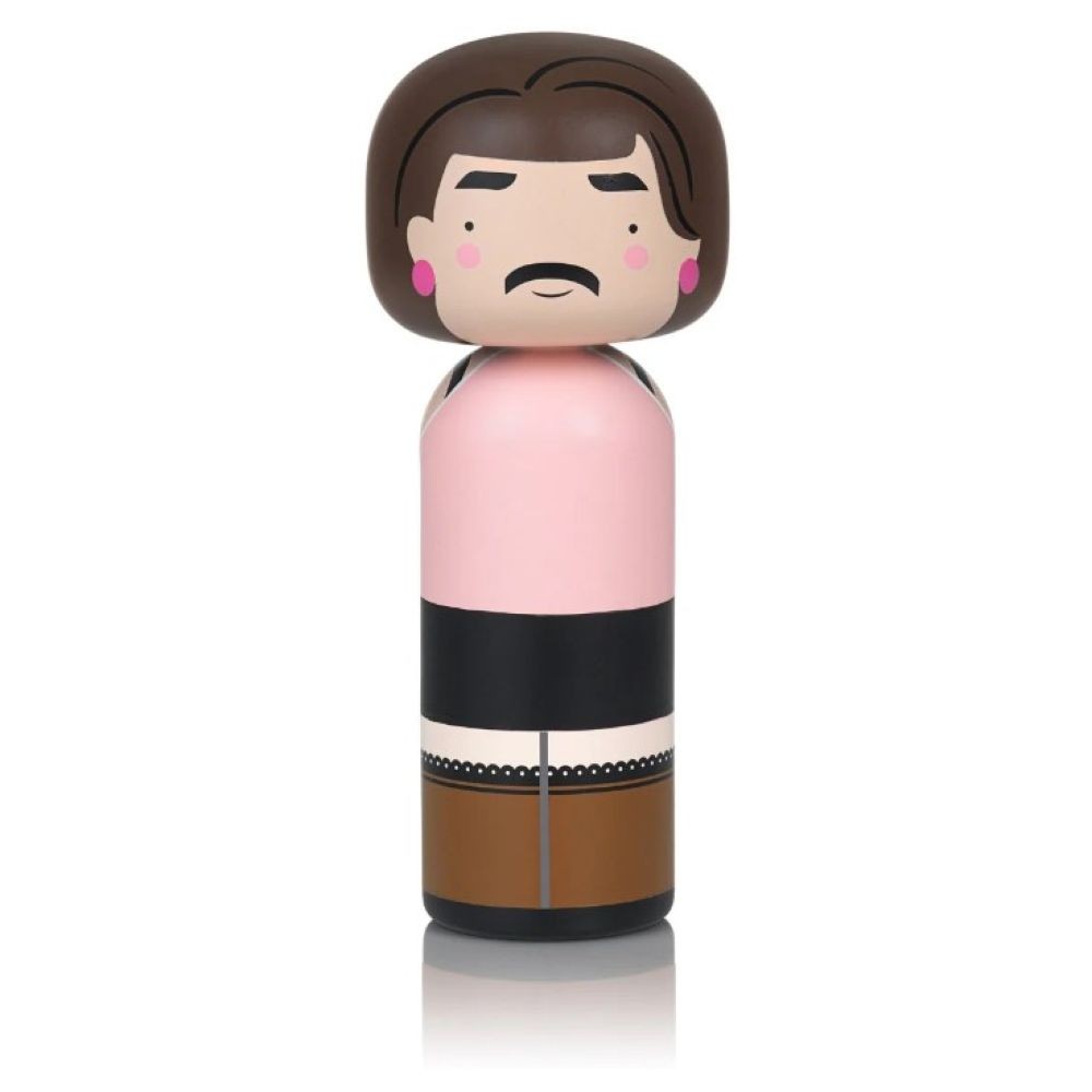 Lucie Kaas Kokeshi Bebeği Freddie 14,5 cm Özel Üretim Freddie Mercury Figürü