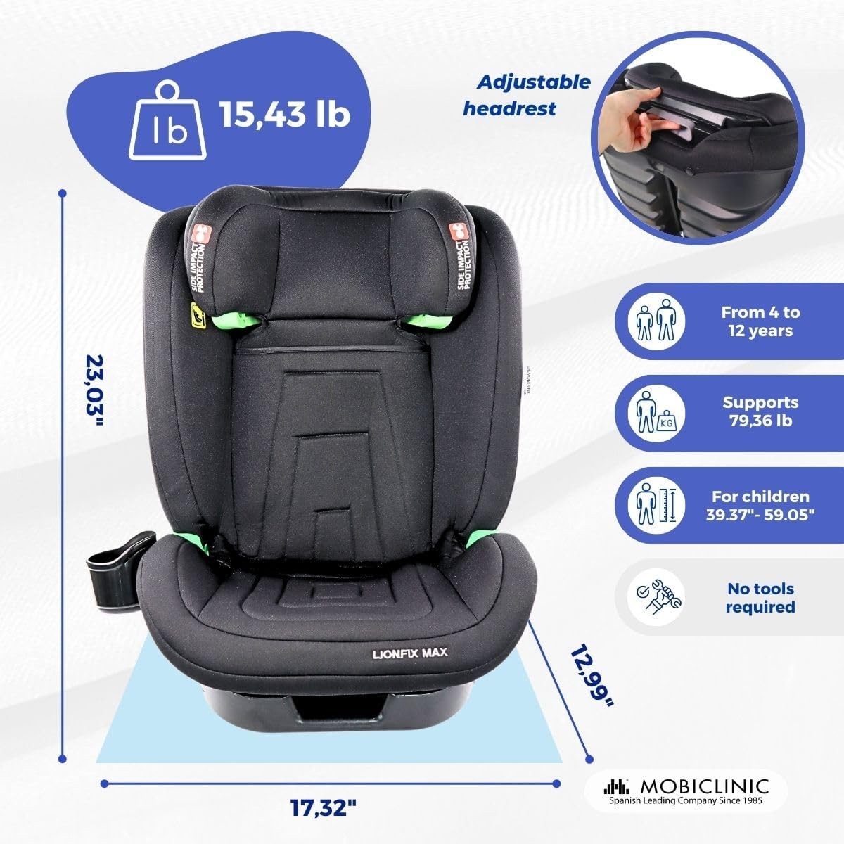 Bebek Oto Koltuğu – ISOFIX, Ayarlanabilir Baş Desteği, 3 Pozisyonlu Koltuk