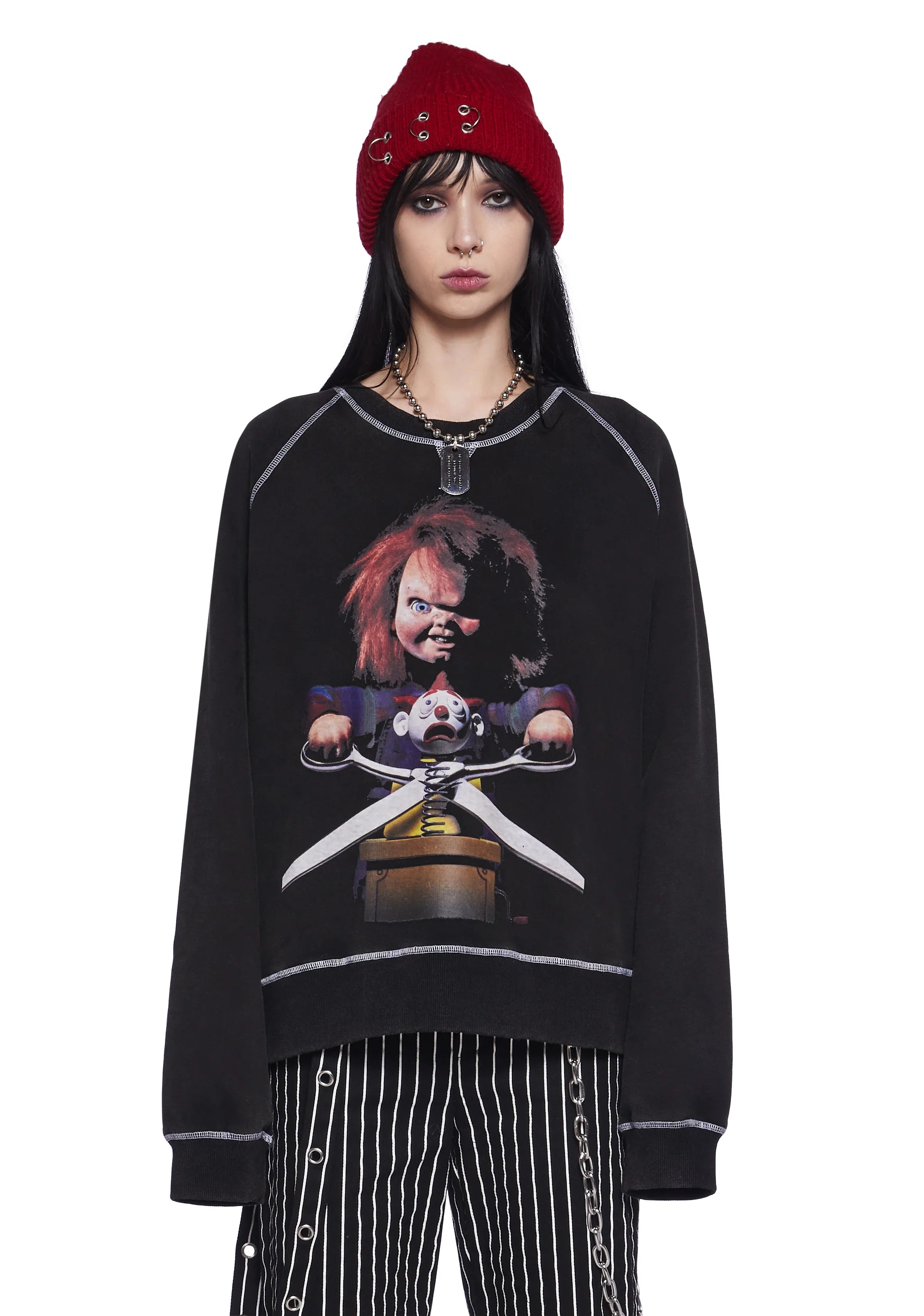 It's Child's Play Büyük Boy Sweatshirt - Chucky Grafik Tasarım