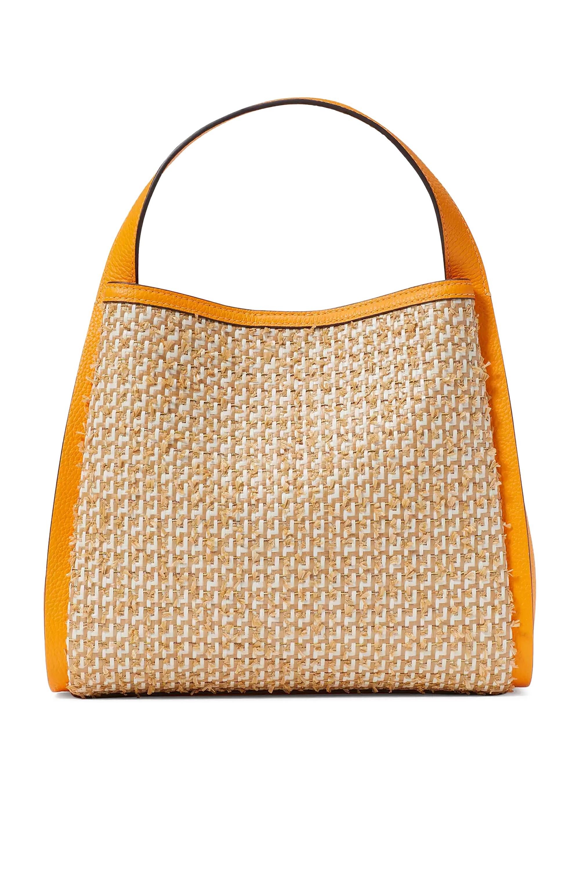  Knott Raffia Tweed Orta Boy Çapraz Askılı Tote Çanta