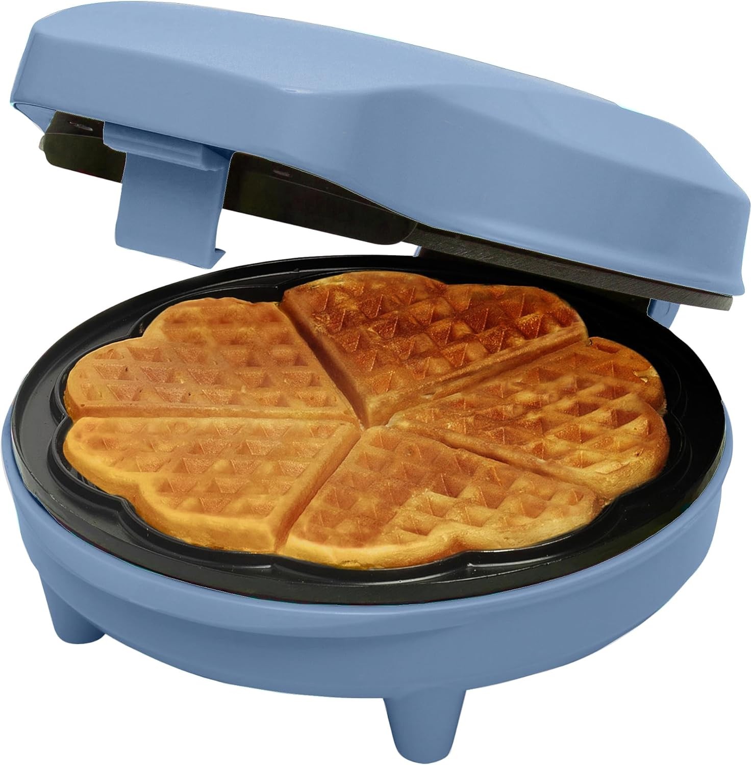 Kalp Şekilli Waffle Makinesi, 700 Watt, Yapışmaz Kaplama