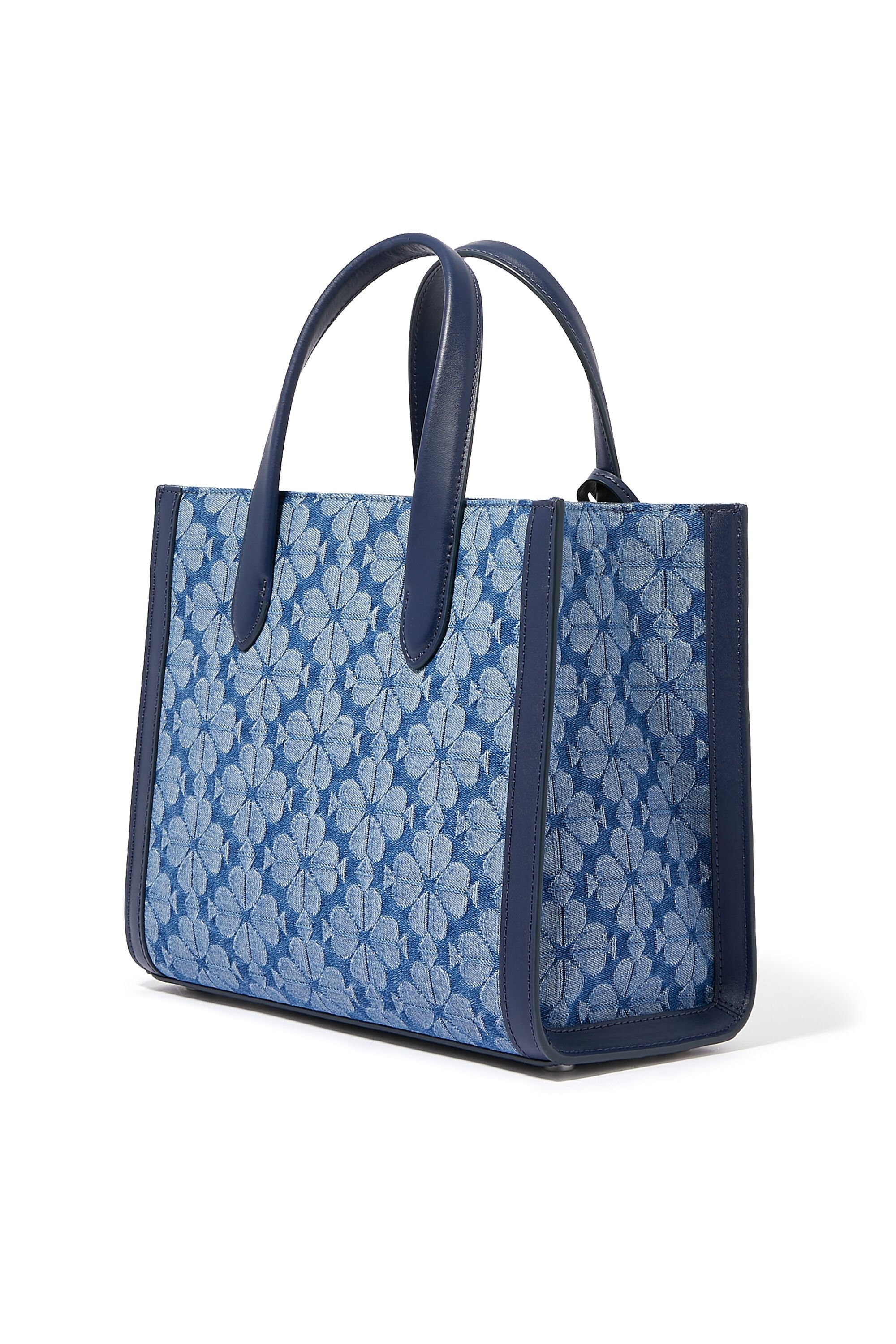 Spade Flower Denim Küçük Manhattan Tote Çanta