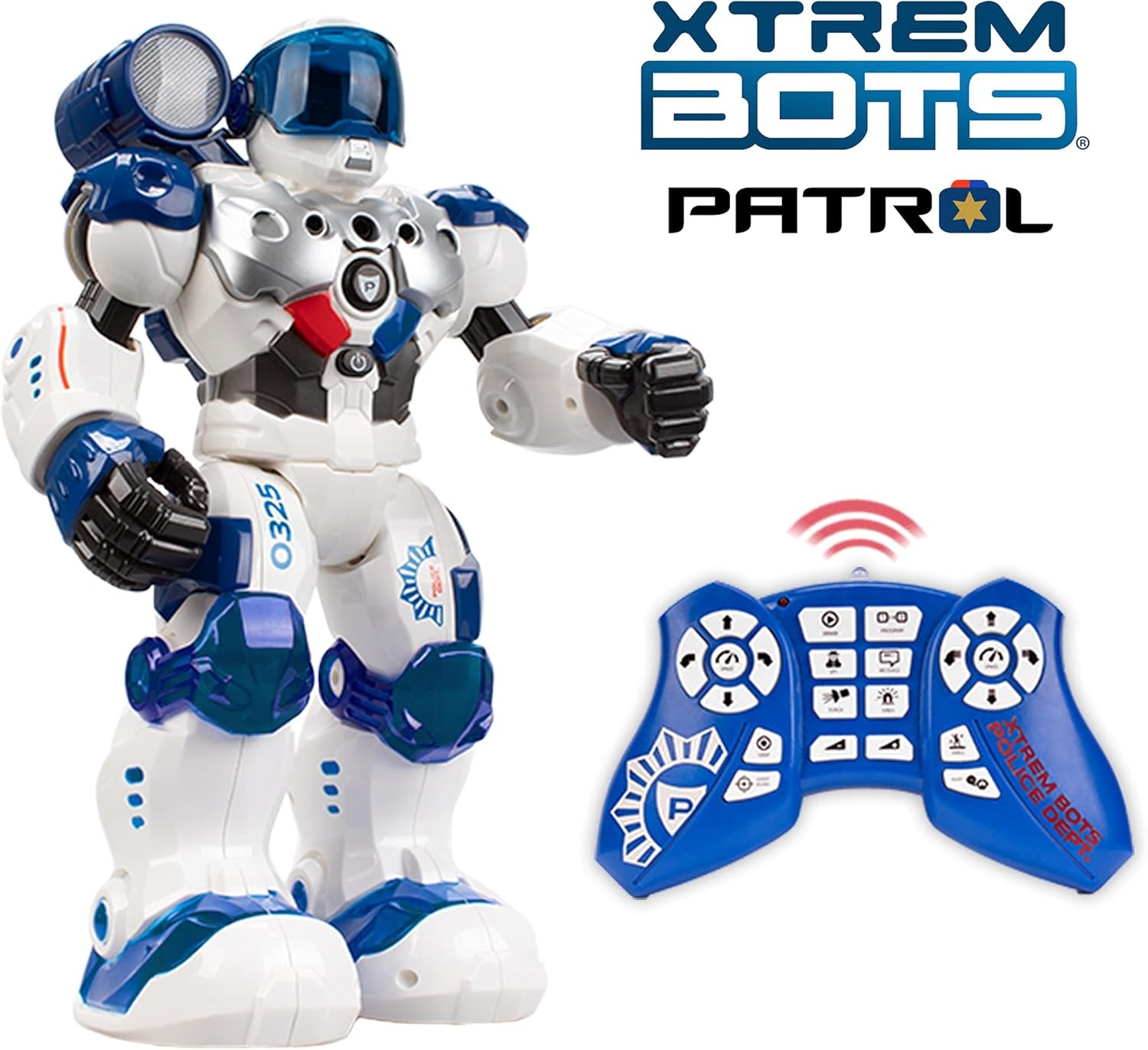 Hi-Tech Patrol RC Robot, 50 Programlanabilir Eylem, Polis Robotu