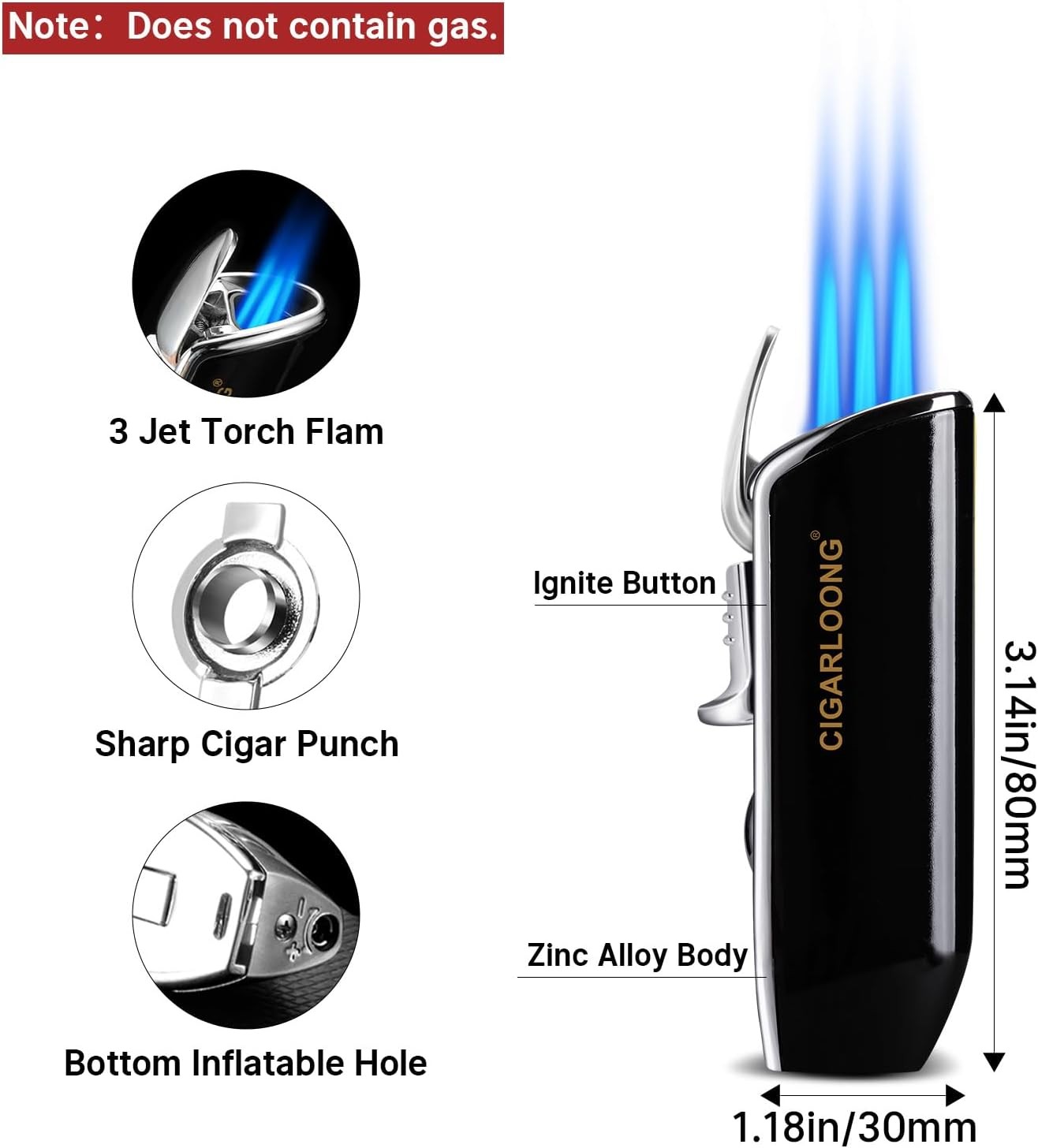 Puro Kesici ve Çakmak Seti, Çift Bıçaklı ve 3 Jet Torch Alevli