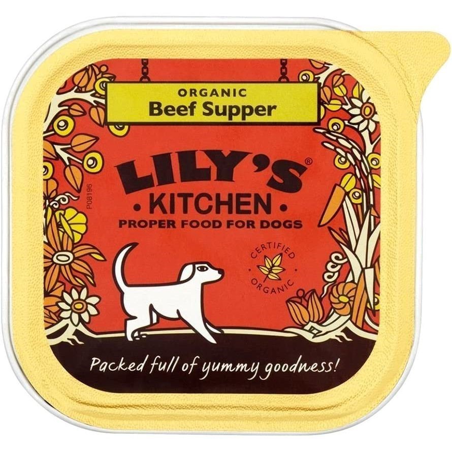 Organik Sığır Etli Supper Islak Köpek Maması 150g Doğal ve Besleyici Yetişkin Köpekler İçin