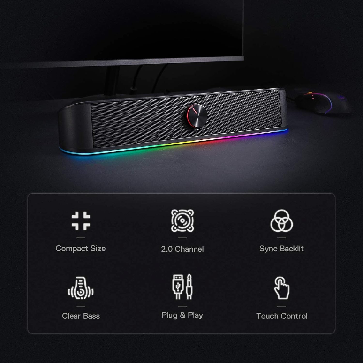 Redragon RGB Kablolu Hoparlör – Dinamik Ses ve LED Aydınlatma ile Zengin Ses Deneyimi