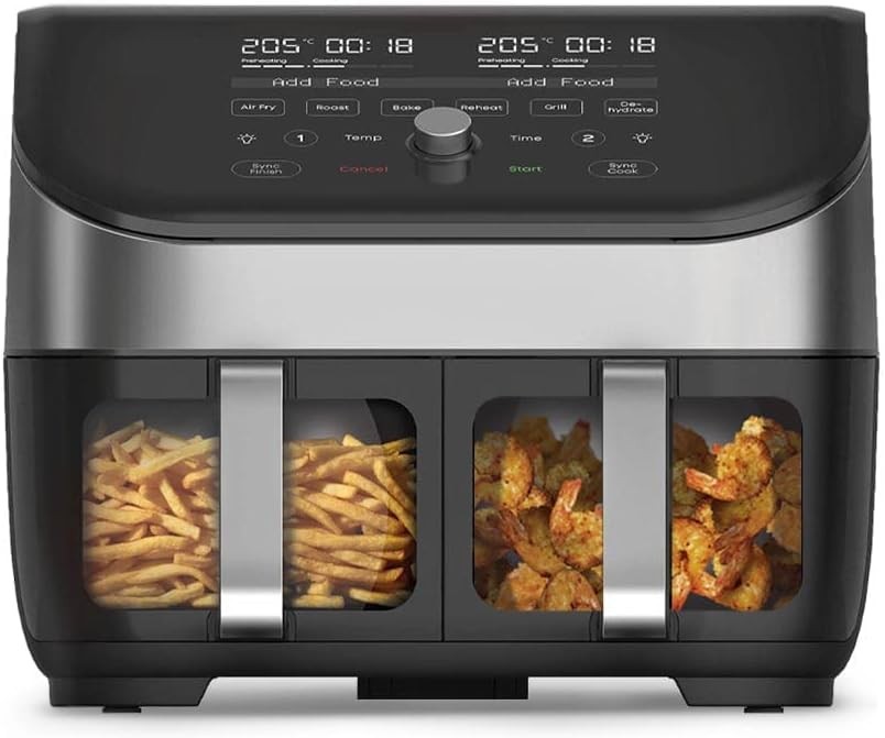 Vortex Plus Dual Air Fryer, 7.6L, 8'i 1 arada Akıllı Programlar