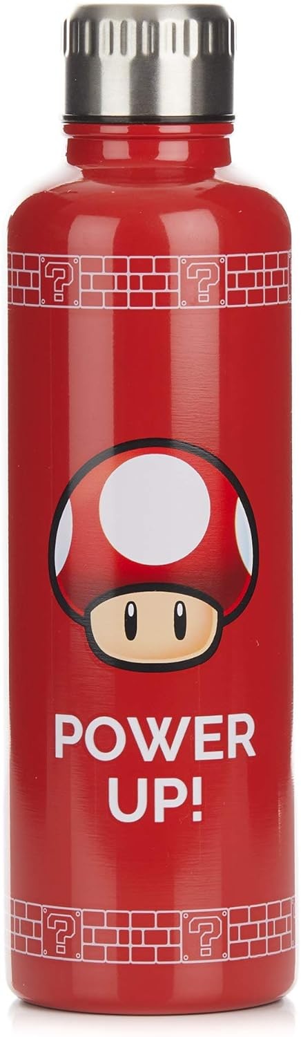 Super Mario Bros Power Up Su Şişesi Sızdırmaz ve Sızdırmaz Kapak Tasarımı 500ml