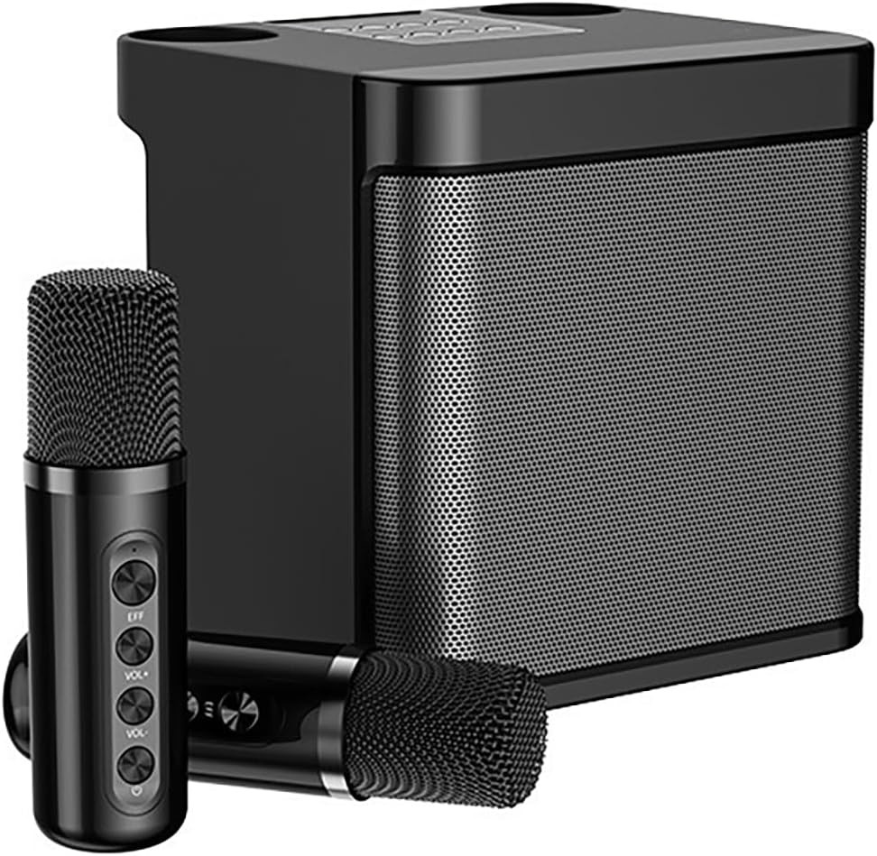 Kablosuz Karaoke Makinesi, 2 Mikrofonlu, Bluetooth 5.0 Destekli, Taşınabilir PA Sistemi