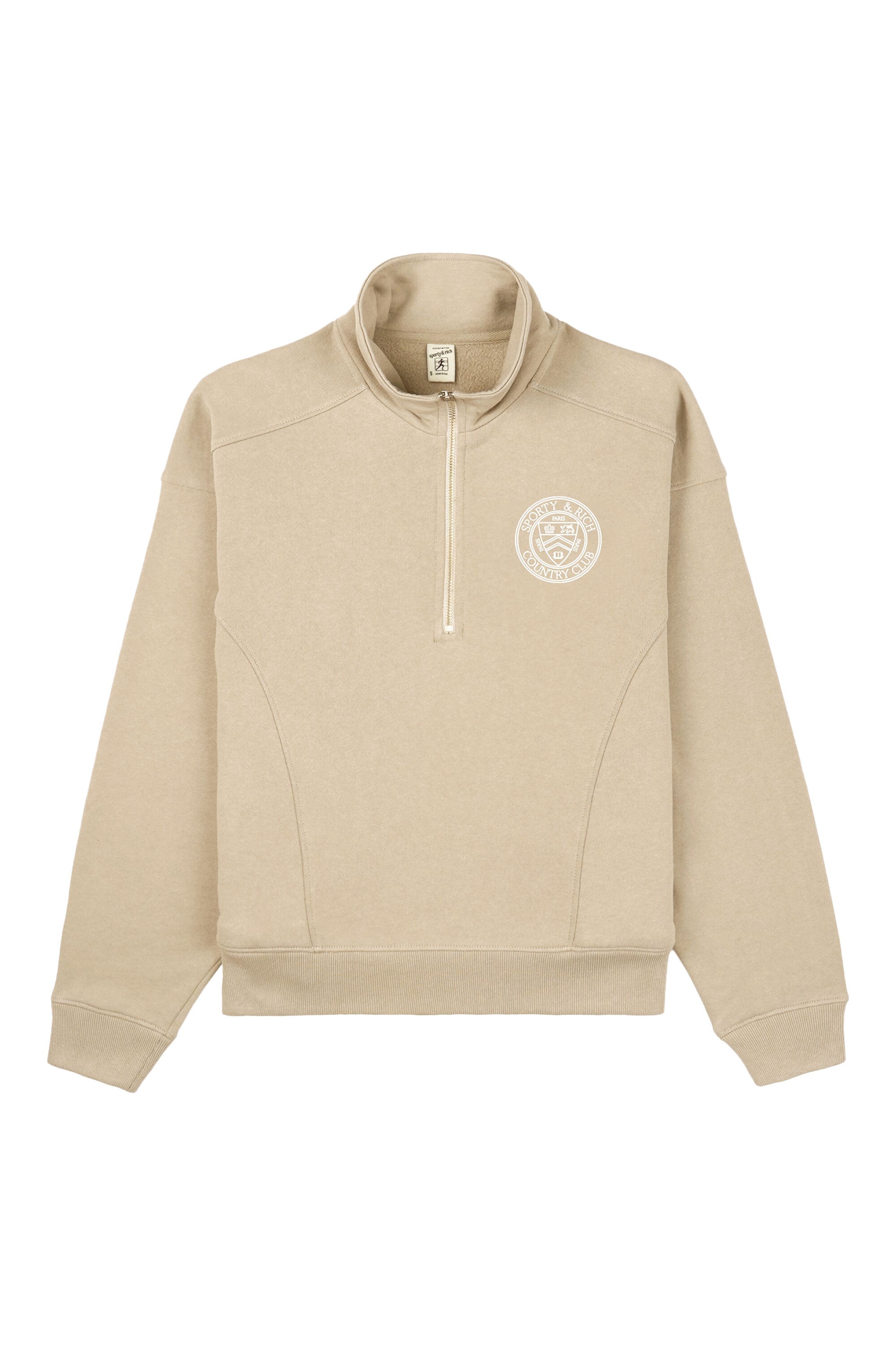 Paris Country Club Çeyrek Fermuarlı Sweatshirt, Şık Spor Giyim