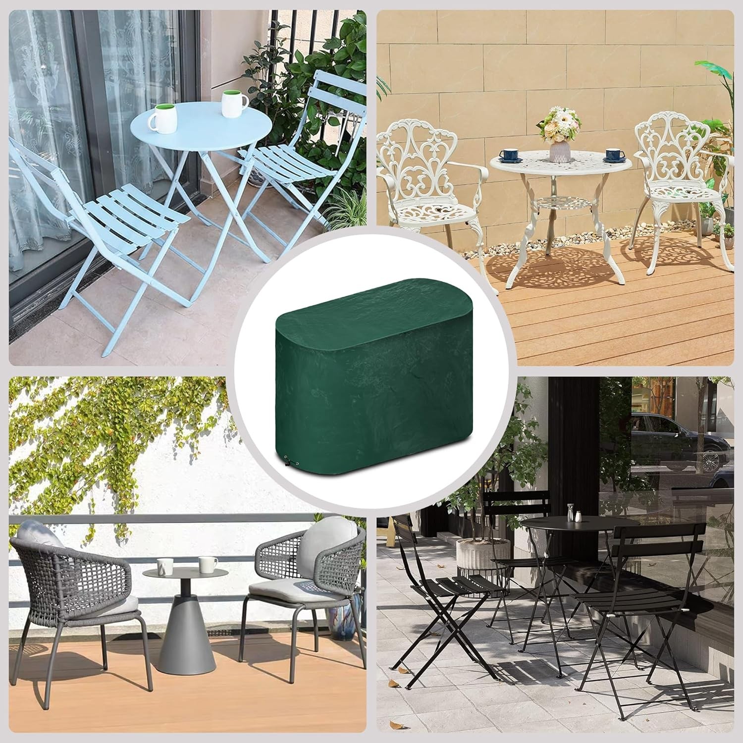 Su Geçirmez Patio Bistro Set Kılıfı - 146x70x80 cm