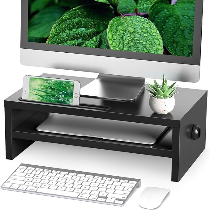 Ergonomik Monitör Standı ve Bilgisayar Yükseltici, Çok Fonksiyonlu Masa Düzenleyici