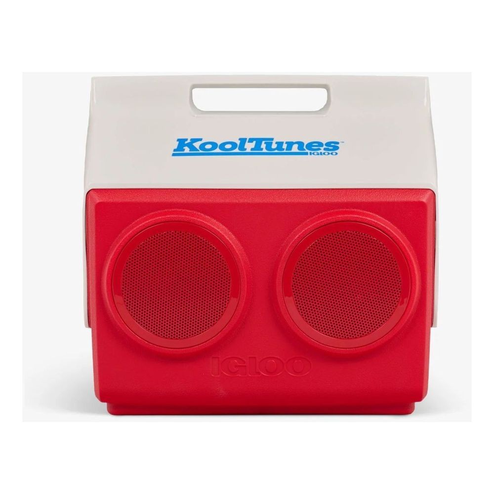 Kool Tunes Retro Bluetooth Boombox Soğutucu, 14 Qt, IP56 Suya Dayanıklı - Kırmızı