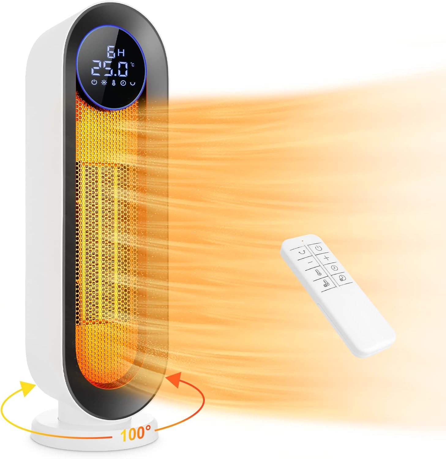 Fanlı Isıtıcı, Termostatlı Seramik, Kumandalı ,Isınma ve Devrilme Koruması