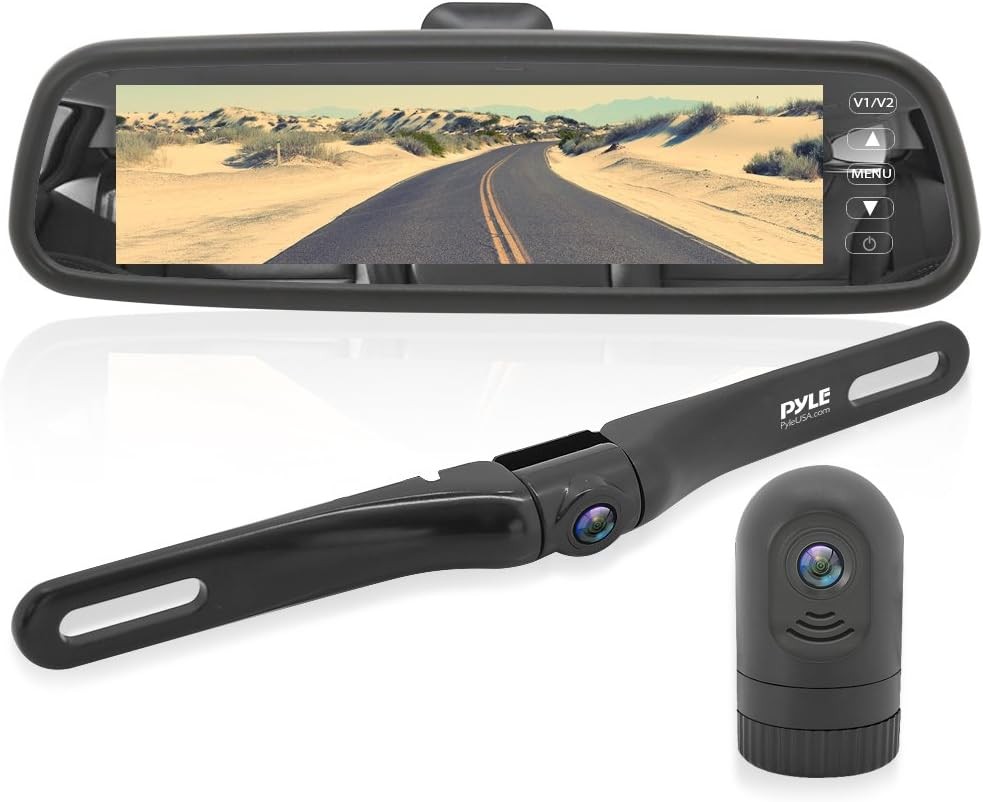 Dash Cam Arka Görüş Aynası Monitoru, 7.4” LCD Ekran, IP69 Su Geçirmez