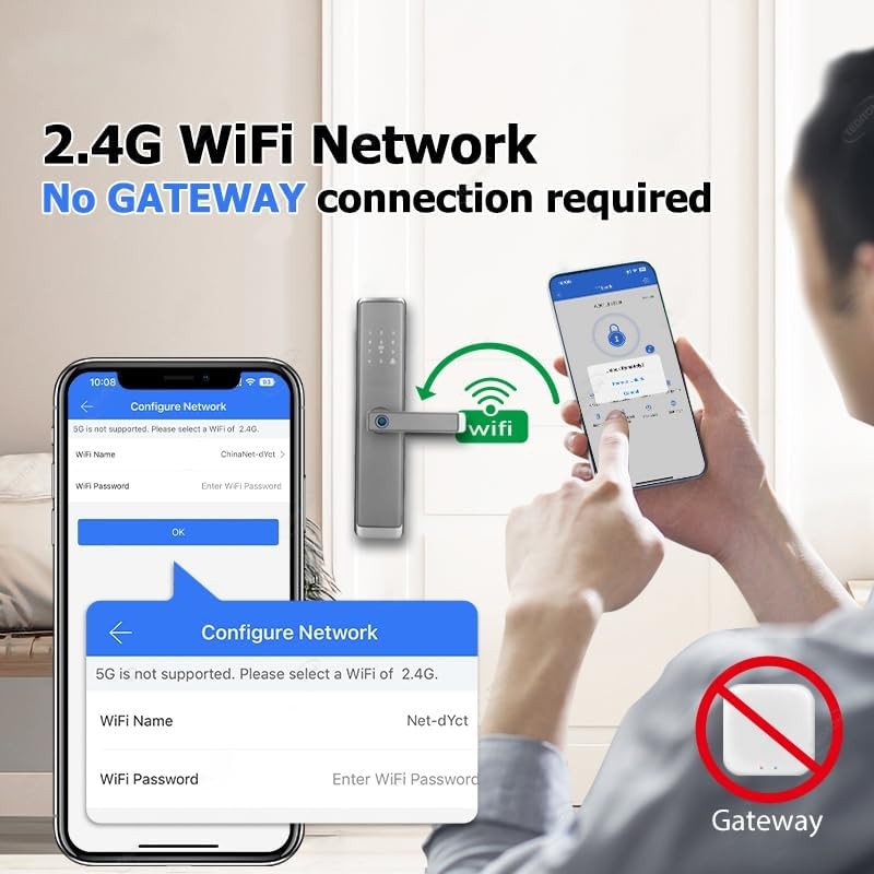 TT Lock WiFi Akıllı Kilit, Anahtarsız Kapı Kilidi