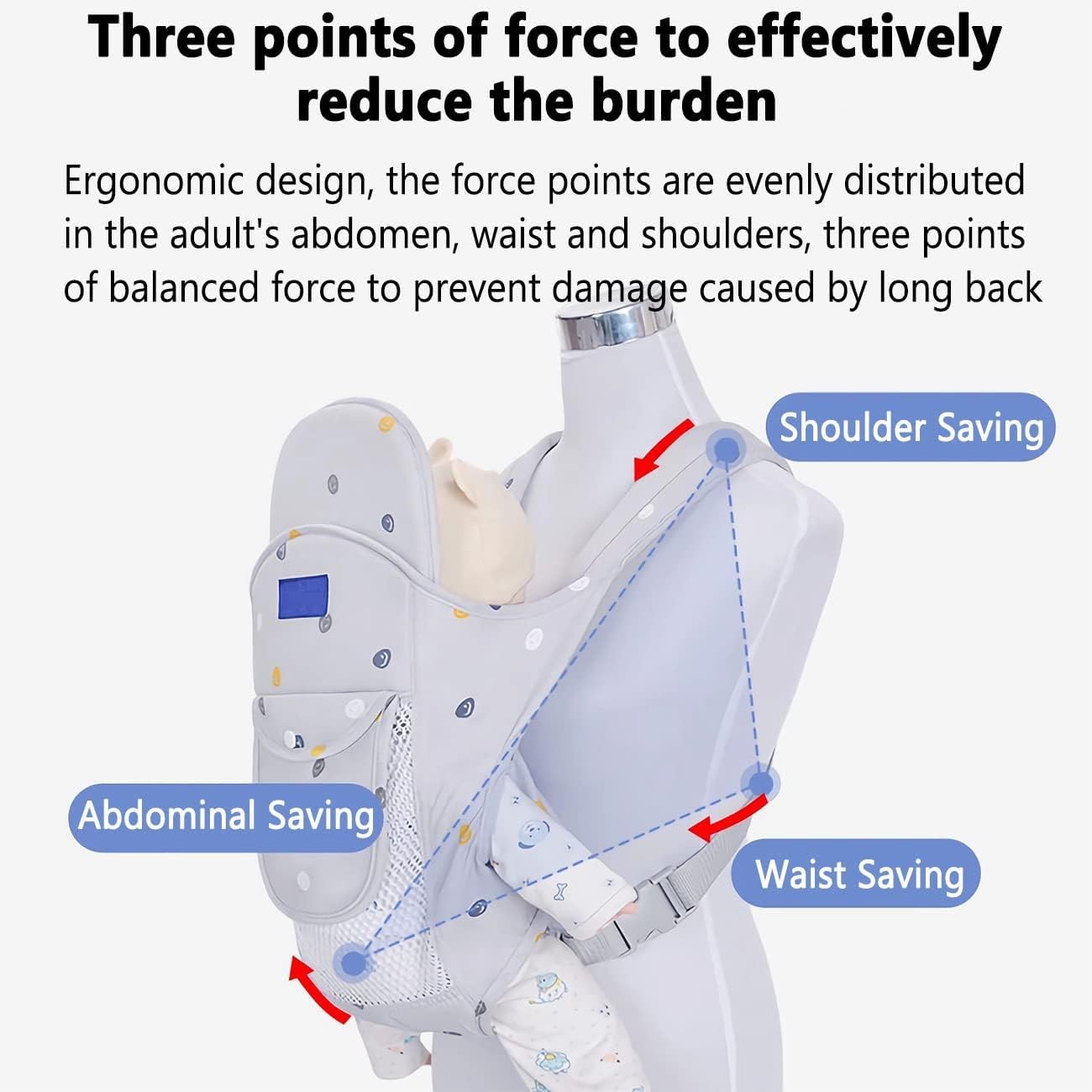 Ergonomik Bebek Taşıyıcı Ayarlanabilir ve Rahat Tasarım ile Tüm Bedenler için Uygun