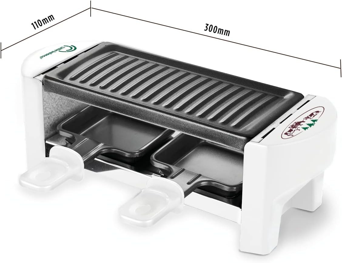 2 Kişilik Izgara Raclette, Ultra Kompakt ve Hafif Tasarım