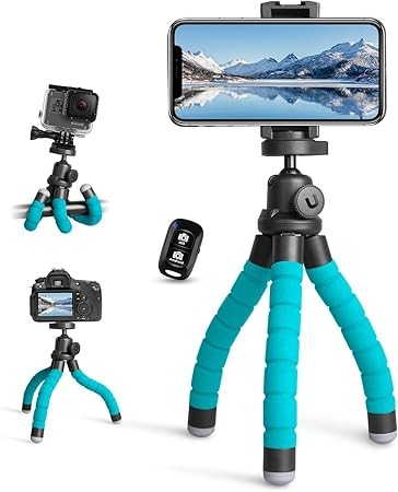  Bluetooth Uzaktan Kumanda ve Telefon Tutucu ile Mini Cep Telefonu Tripod