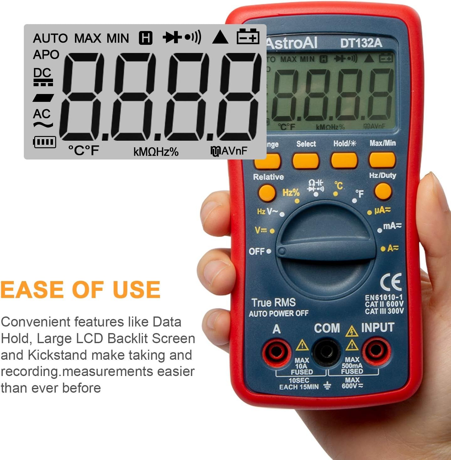 Dijital Multimetre, Voltmetre, Ohmmetre, Ampermetre, AC/DC Voltaj ve Akım