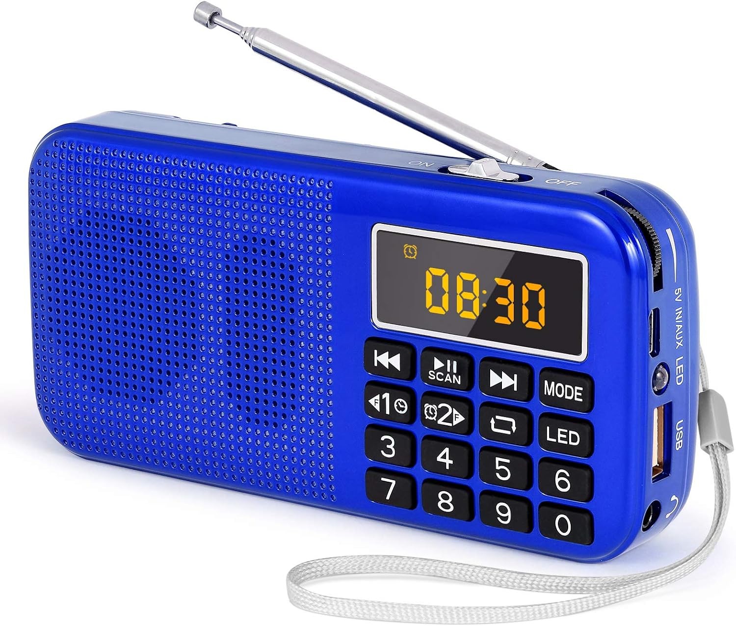 J-725 FM Radyo, 3000 mAh Şarj Edilebilir Dijital Radyo