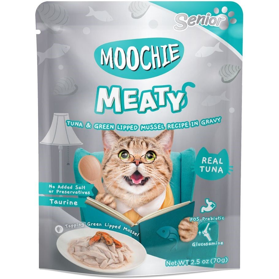 Ton Balığı ve Yeşil Dudaklı Midye Soslu Kedi Ödül Maması 12 x 70g