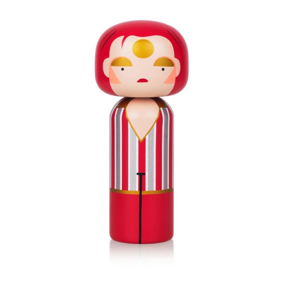 Kokeshi Bebek  Ziggy Stardust 14,5 cm  Özel Üretim David Bowie Figürü