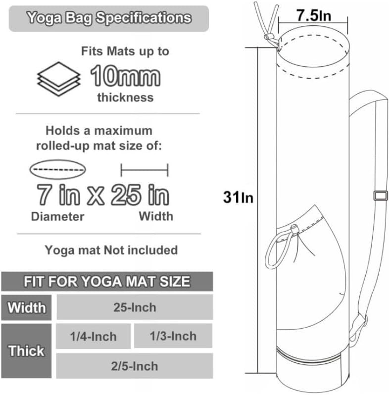 Yoga Mat çantası, Çok Fonksiyonlu Yoga Matı Taşıyıcı