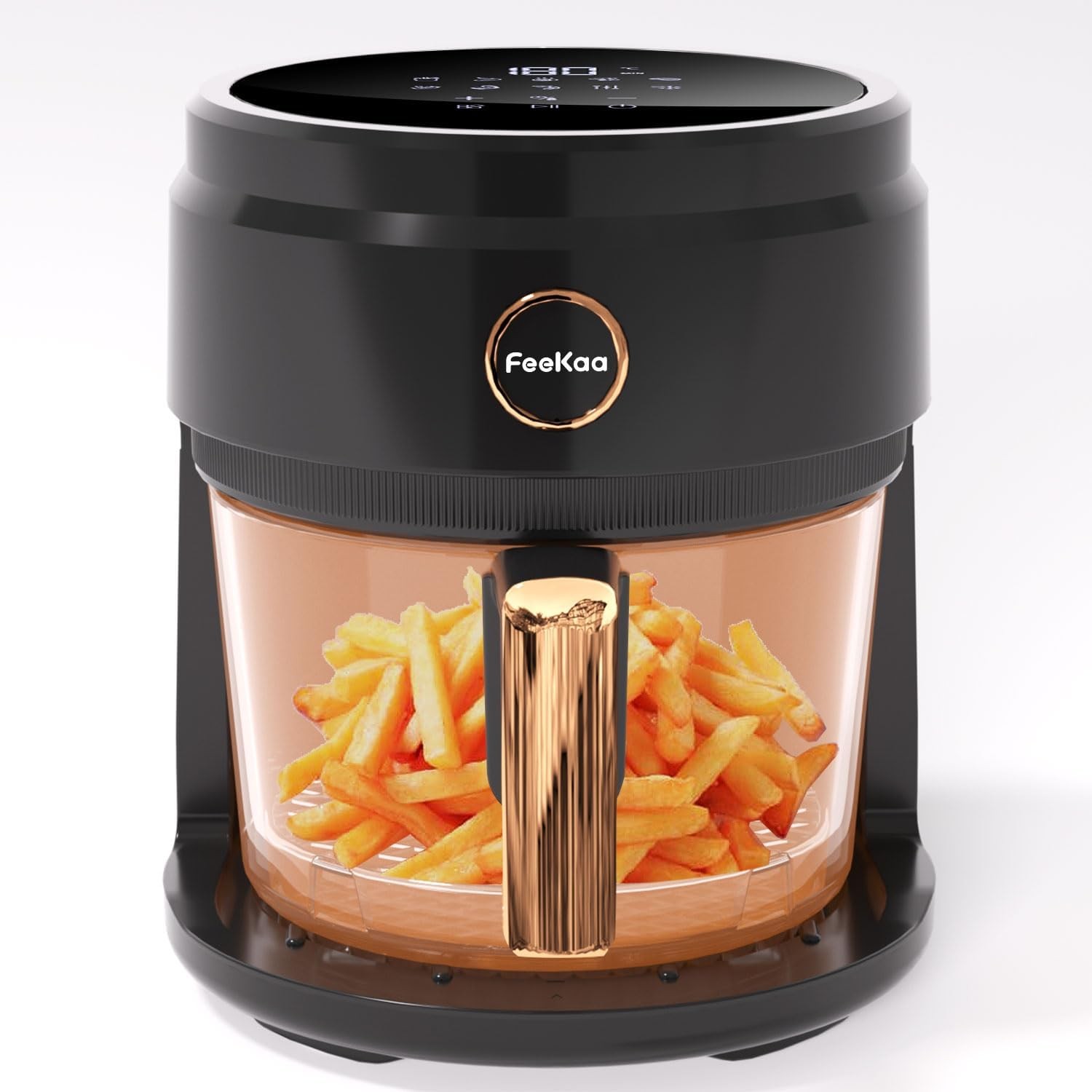 4L LED Dijital Dokunmatik Ekranlı Cam Ekran Air Fryer 10 Pişirme Ön Ayarı ile Sağlıklı Pişirme