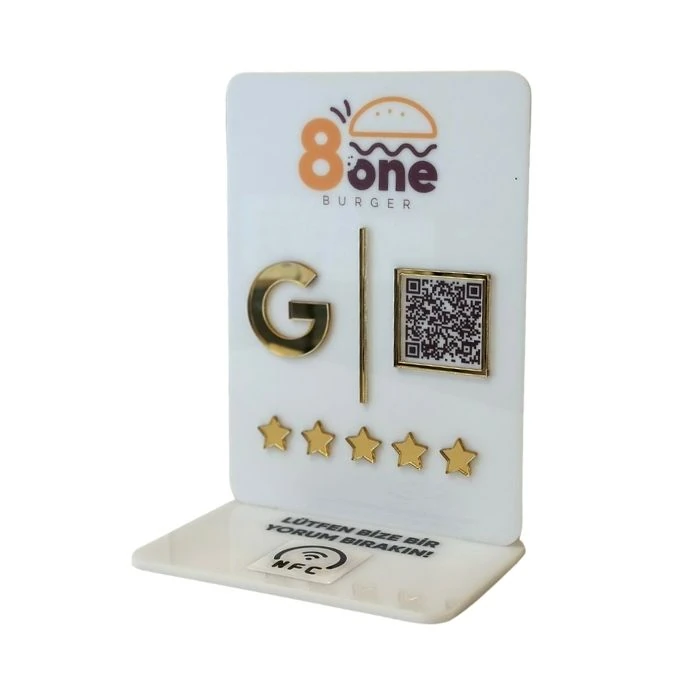 1 QR 1 NFC Pleksi Stand