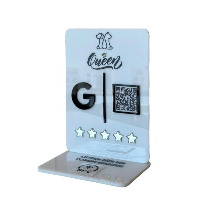 1 QR 1 NFC Pleksi Stand