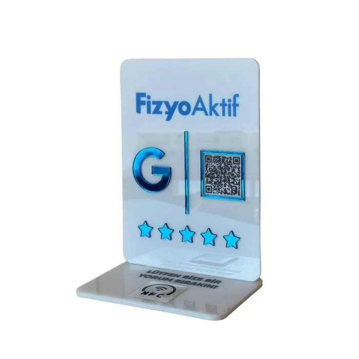 1 QR 1 NFC Pleksi Stand