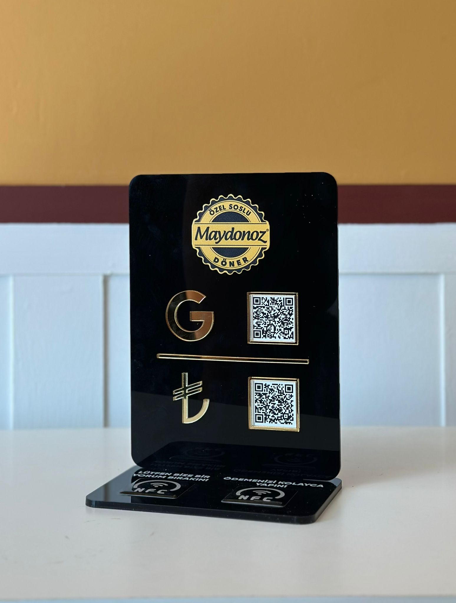 2 QR 2 NFC Pleksi Stand