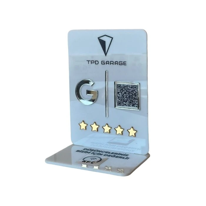 1 QR 1 NFC Pleksi Stand